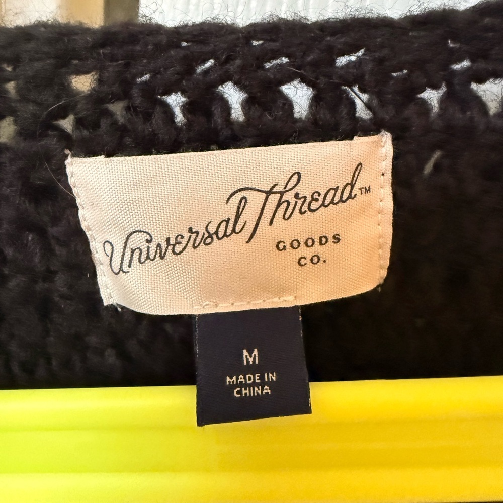Universal Thread Black Loop Knit Cardigan - image 2